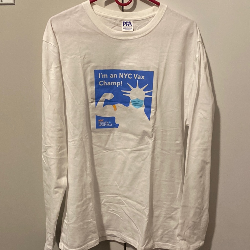 NYC Vax Champ long sleeve shirt